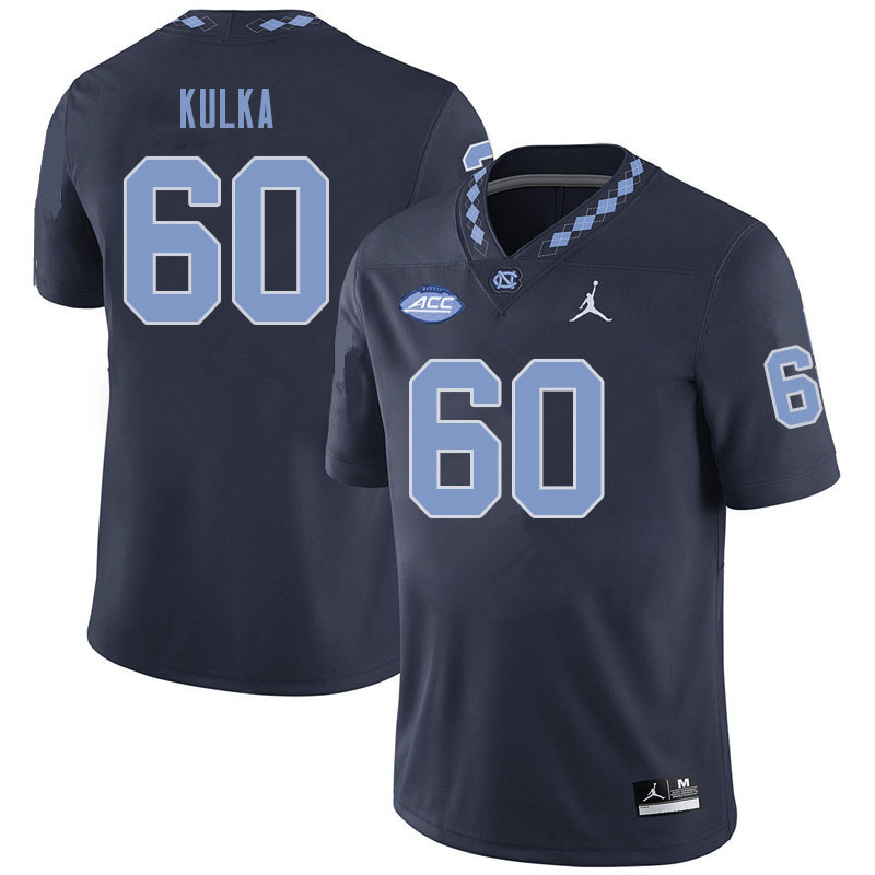 Men #60 Carter Kulka North Carolina Tar Heels College Football Jerseys Sale-Navy